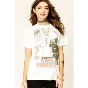 Jimi Hendrix Lace-up Tee